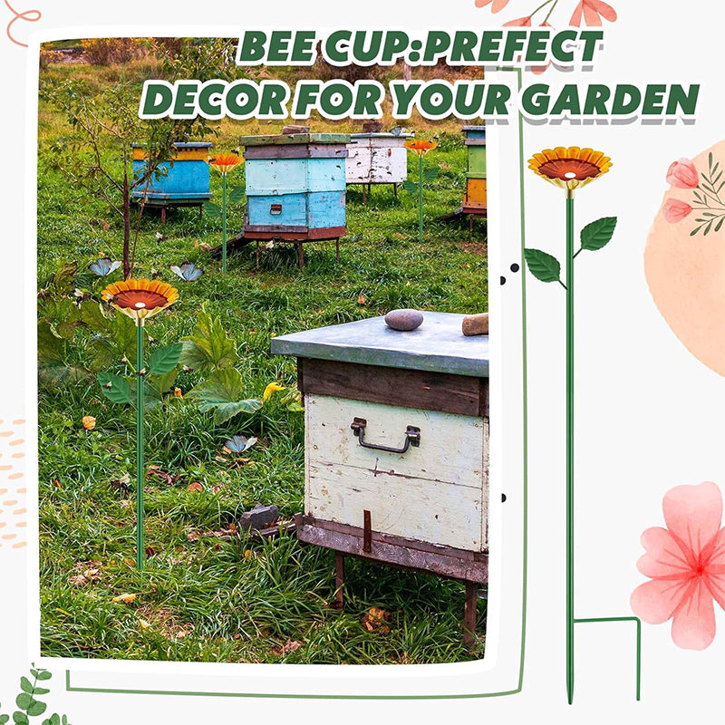 Bee and Butterfly Water Feeder with Flower Design