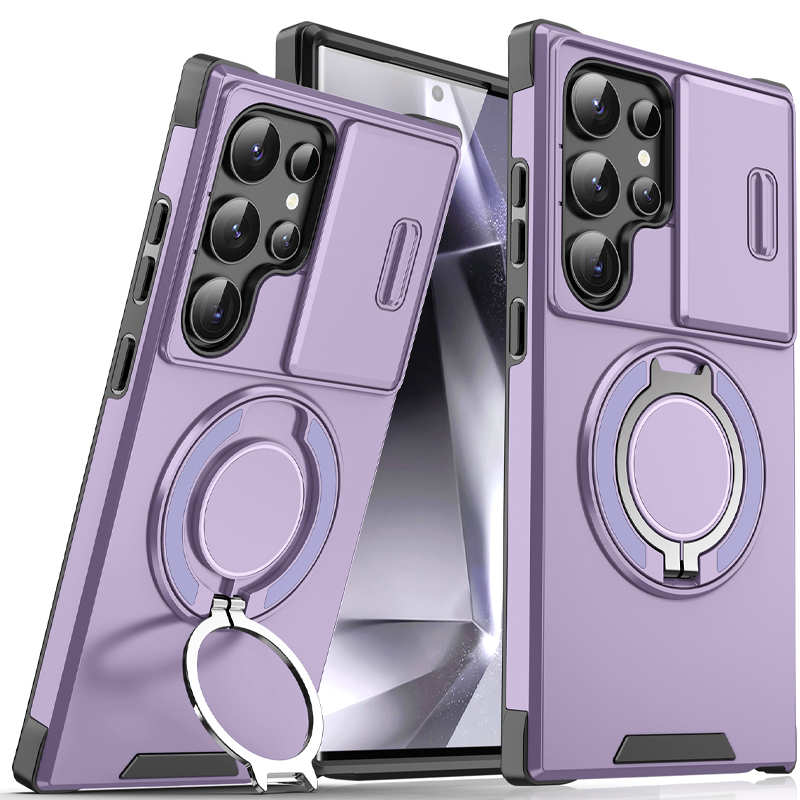 Camera Protection Magnetic Stand Phone Case for Samsung