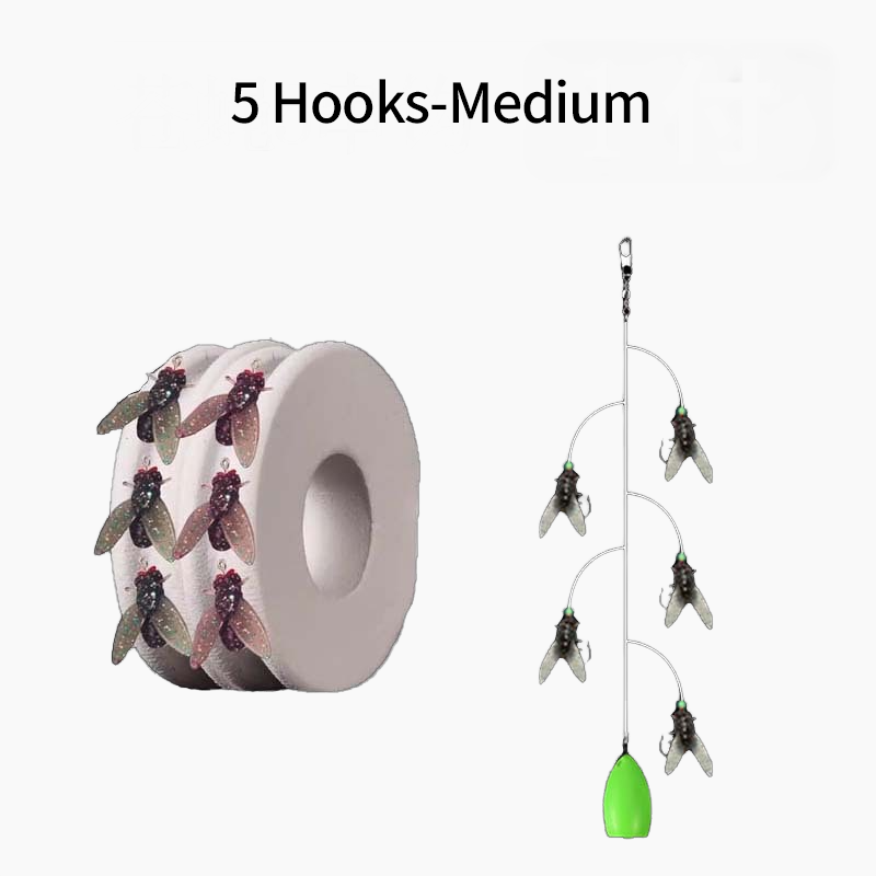 Multi-Hook Artificial Fly Fishing Lure Set
