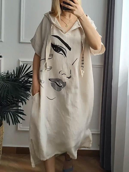 🌸Spring Specials💐 A Hoodie Dress With A Print For Spring And Summer