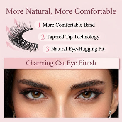 🏆 Last Day Special Price £9.77 ! 🔥 Buy One Get One Free 🎁  💐Waterproof & Reusable Self-Adhesive Eyelashes