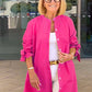 🔥2025 New Product💥Solid Color Long Cotton Shirt Jackets For Women