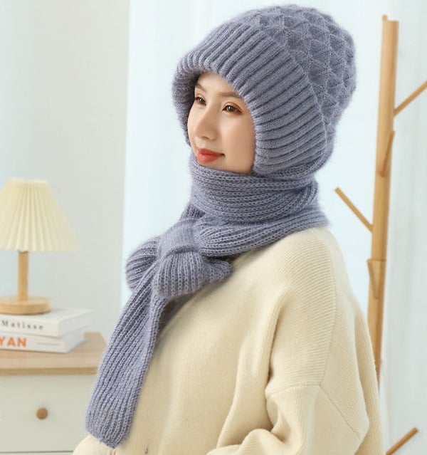 🔥EARLY CHRISTMAS SALE -50% OFF 🎄-Winter Versatile Knitted Hooded Scarf for Women