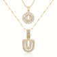 💖2 Pack - Initial Letter Pendant Necklaces