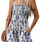 ⏰Hot Sale 48% Off💃Women's Summer Square Neck Sleeveless Loose Casual Short Smocked Romper