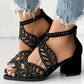 ⏳ Limited time 50% off! 💥 Women’s new bohemian-style openwork high-heeled shoes (The more you buy, the bigger the discount!)