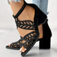 ⏳ Limited time 50% off! 💥 Women’s new bohemian-style openwork high-heeled shoes (The more you buy, the bigger the discount!)