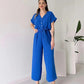 💖Limited Sale 50% OFF💖Women's V-Neck Short Sleeve Casual Jumpsuit