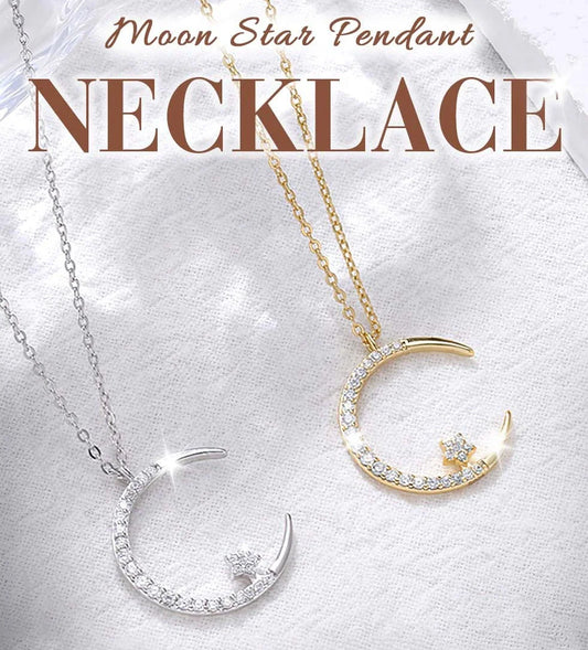🔥Gift For Women💕Bright Night: Moon Star Necklace🌙✨