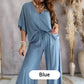 💖2025 Summer New 💖Women’s Batwing Sleeve Casual Loose Solid Color Suit