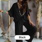 💖2025 Summer New 💖Women’s Batwing Sleeve Casual Loose Solid Color Suit