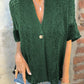 Women’s Solid One Button Knitted Top
