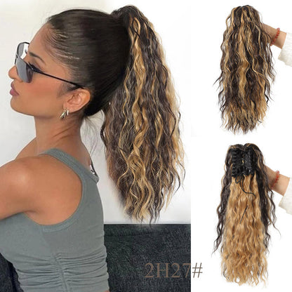 🫧🫧Limited Price ￡14.99-Last Day Promotion 49%OFF🫧Curly Wavy Frizzy Hair Extension with Ponytail
