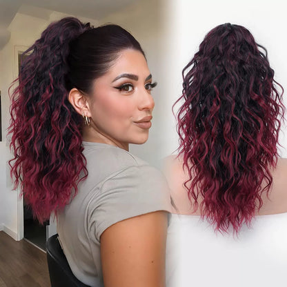 🫧🫧Limited Price ￡14.99-Last Day Promotion 49%OFF🫧Curly Wavy Frizzy Hair Extension with Ponytail