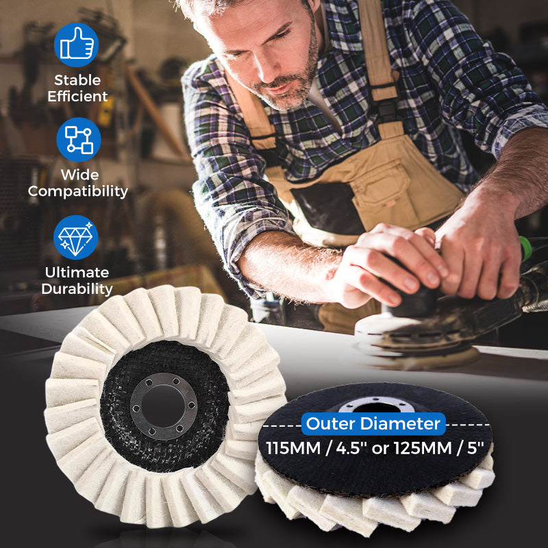 ✨Limited 50% OFF - Premium Wool Felt Buffing Pads | Compatible with All Angle Grinders⚙️
