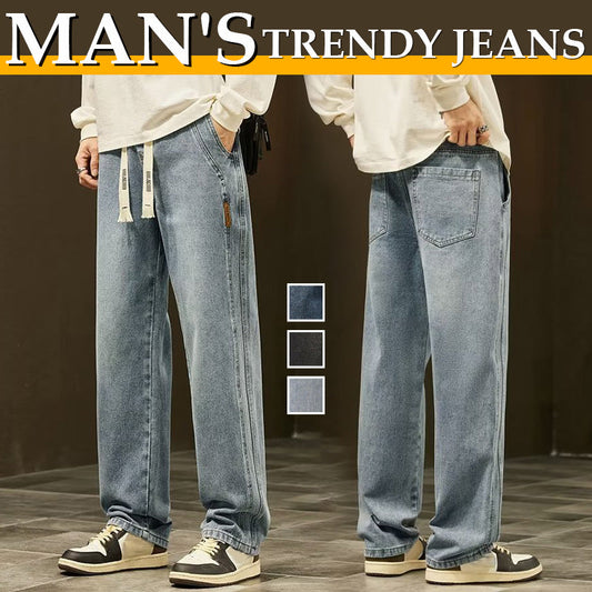 Jeans Uomo Larghi e Dritti – Taglio Moderno, Tessuto Morbido & Vestibilità Comoda per Ogni Occasione 👖🔥