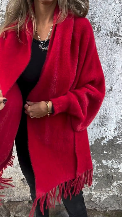 🔥Limited Time 50% Off 🔥Women's Long Sleeve Casual Tassel Shawl Coat