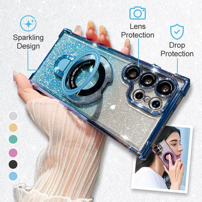✅Magnetic Gradient Glitter Mobile Phone Cases for Galaxy Series