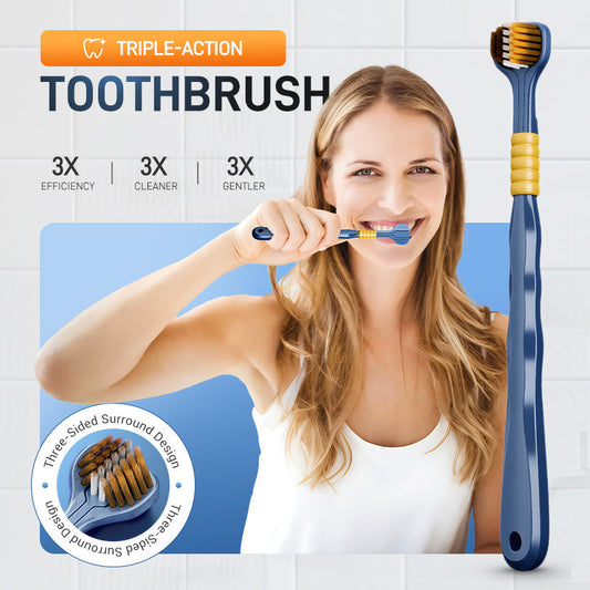 ⏳Limited-time 50% off⏰Three-Headed Multi-Angle Cleaning Toothbrush🦷✨