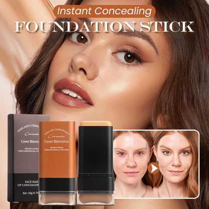 🔥Buy 2 Get 1 FREE✨2025 Instant Concealing Foundation Stick with Built-in Brush