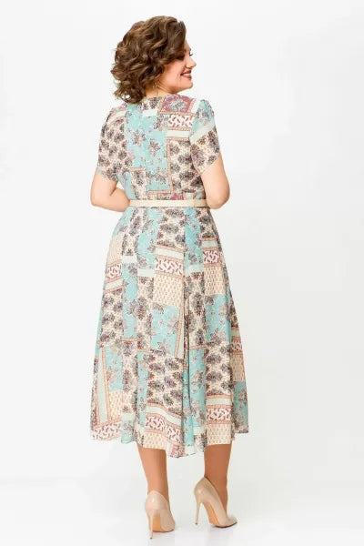 🔥HOT SALE🔥2025 Comfortable and Elegant Patchwork Printed Dress