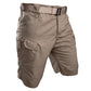Men's Tactical Cargo Shorts, Solid Color, Multi-Pocket, Suitable for Outdoor Hiking, Summer Shorts Without Belt