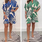 💕New Products for Spring Women's Plant Printed Casual Short Jumpsuit