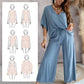 💖2025 Summer New 💖Women’s Batwing Sleeve Casual Loose Solid Color Suit