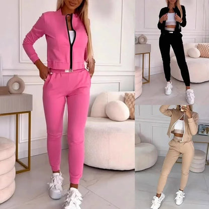 😍Women's 3-Piece Zip-Up Tracksuits