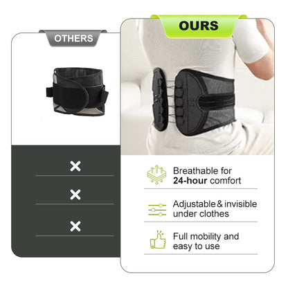 ✨Relieve Back Pain Anytime, Anywhere🎉Adjustable Double Pulley Breathable Lumbar Support Shaping Waist Belt