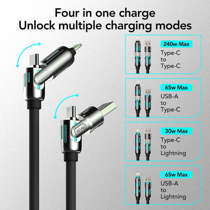 🔥Limited Time Buy 1 Get 1 Free⚡ 4-in-1 Multi 240W Fast Charging Cable⚡
