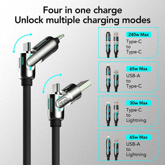 🔥Limited Time Buy 1 Get 1 Free⚡ 4-in-1 Multi 240W Fast Charging Cable⚡