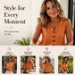 Women's V-Neck Sleeveless Cotton Linen Vest