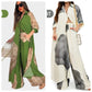 🩷Summer Special Offer🌼Full Button Down Long Shirt & Drawstring Pants Set