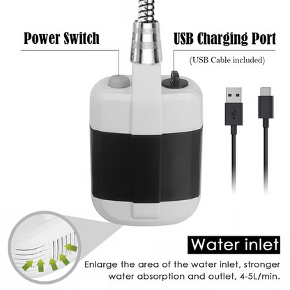 🔥Hot Sale 49% OFF💦Portable Shower for Camping with Water Pump