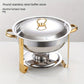 🧑‍🍳The same as in a five-star buffet restaurant🍽️Stainless Steel Chafing Dish Buffet Set 5QT with Fuel Can Rack, Gold Food Warmer for Parties