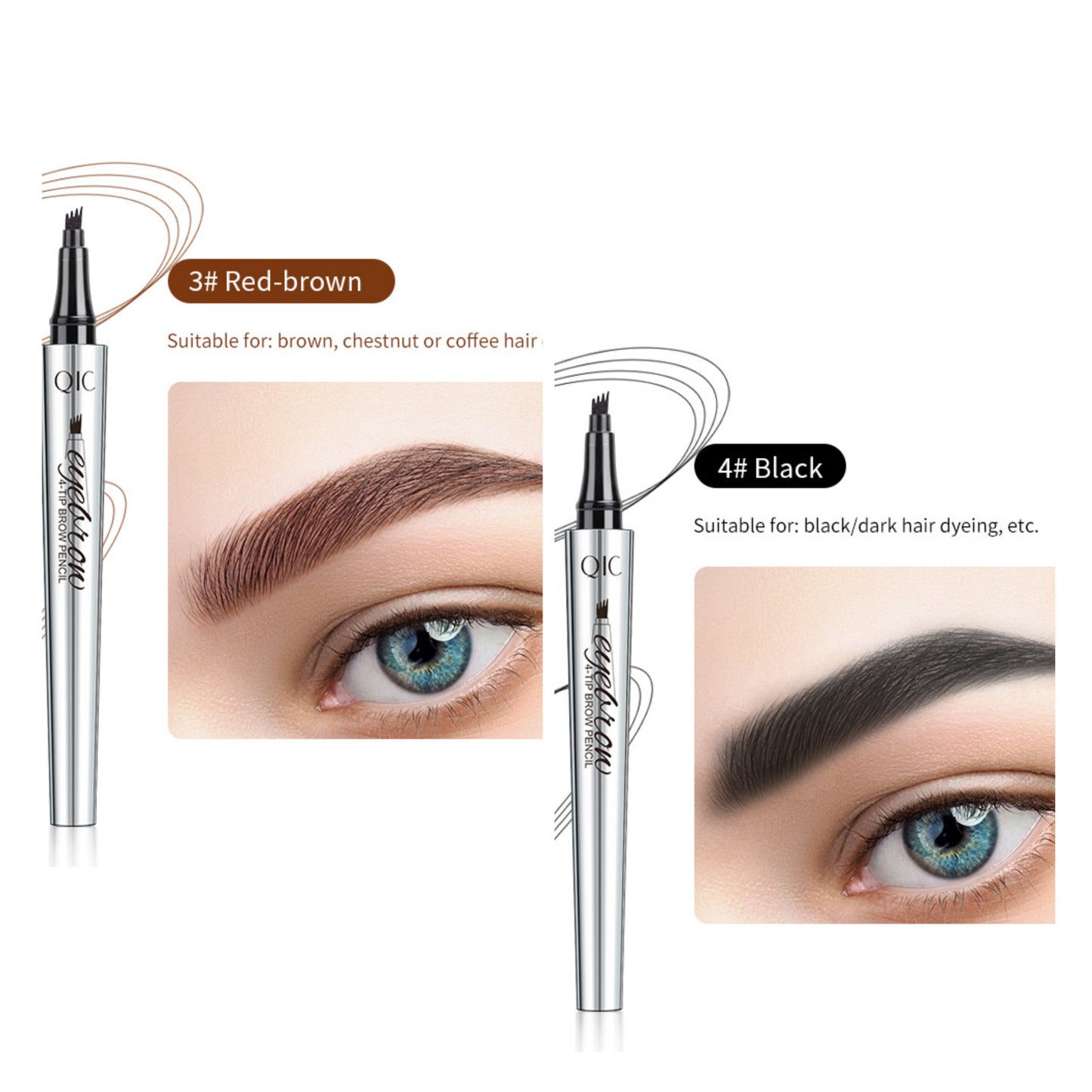 💎【BOGO】Pro 3D Microblading Pencil 💦 Waterproof & 4 Tips for Natural Brows!