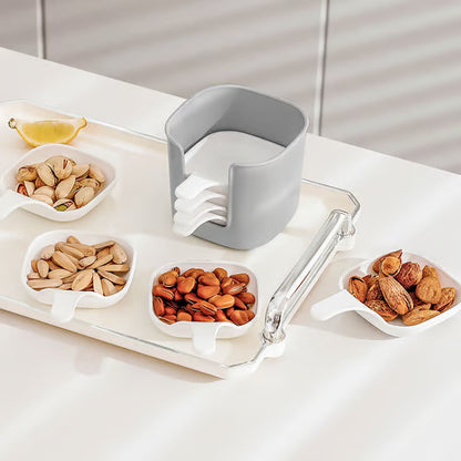 🏆Flash Sale⚡ 50K+ SOLD! Almost Gone-💥Dipping Sauce Plate & Holder Set,Best Gifts