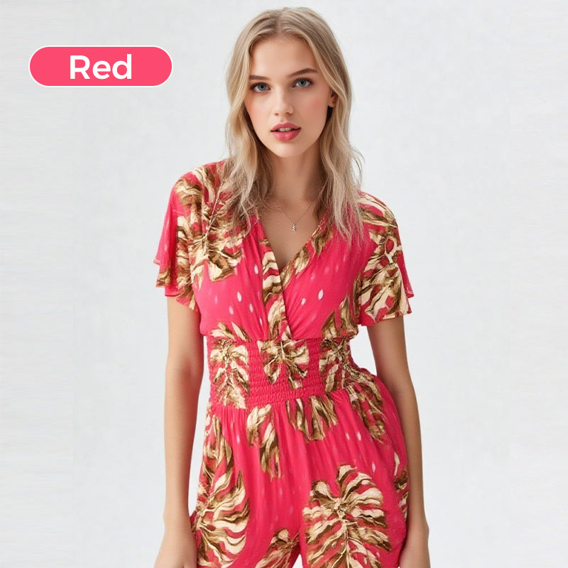 🌸Spring Sale🔥Casual Floral Polka Dot Pocket Rompers🌸