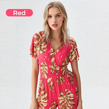 🌸Spring Sale🔥Casual Floral Polka Dot Pocket Rompers🌸