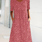 🌸2025 NEW SALES - 50% OFF🌸Casual Women Cotton Scoop Neck Floral Dress (8 Colors with Pockets)