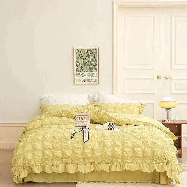 [Excellent Value] Icy Seersucker Summer Cool Quilt Lace 4-piece Set🔥