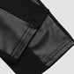 👖Faux Leather Pants With Contrasting Trim And Zipper