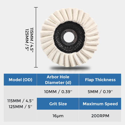 ✨Limited 50% OFF - Premium Wool Felt Buffing Pads | Compatible with All Angle Grinders⚙️