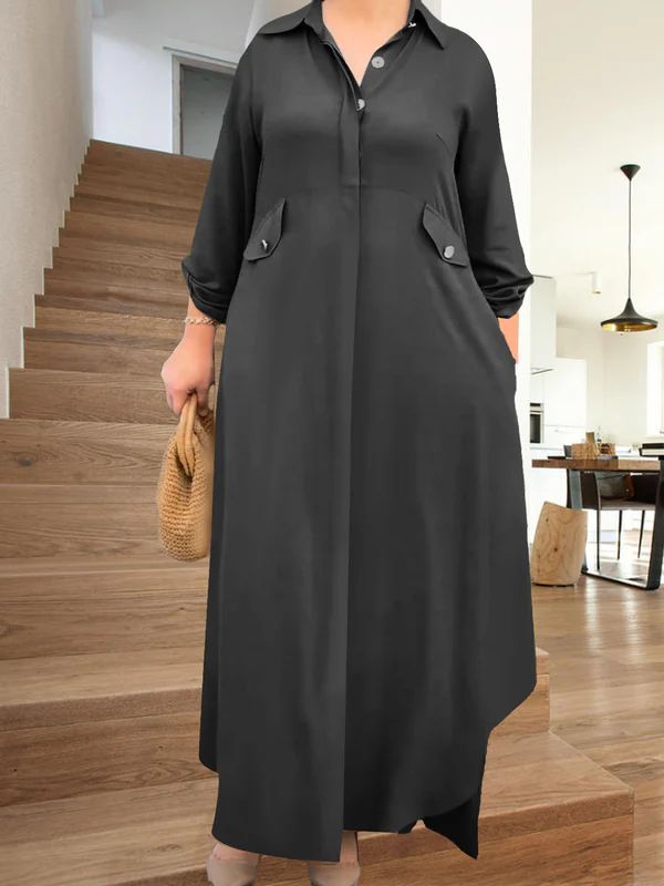 2025💖higher quality💖Button-Down Shirt & Wide-Leg Pants 2-Piece Set