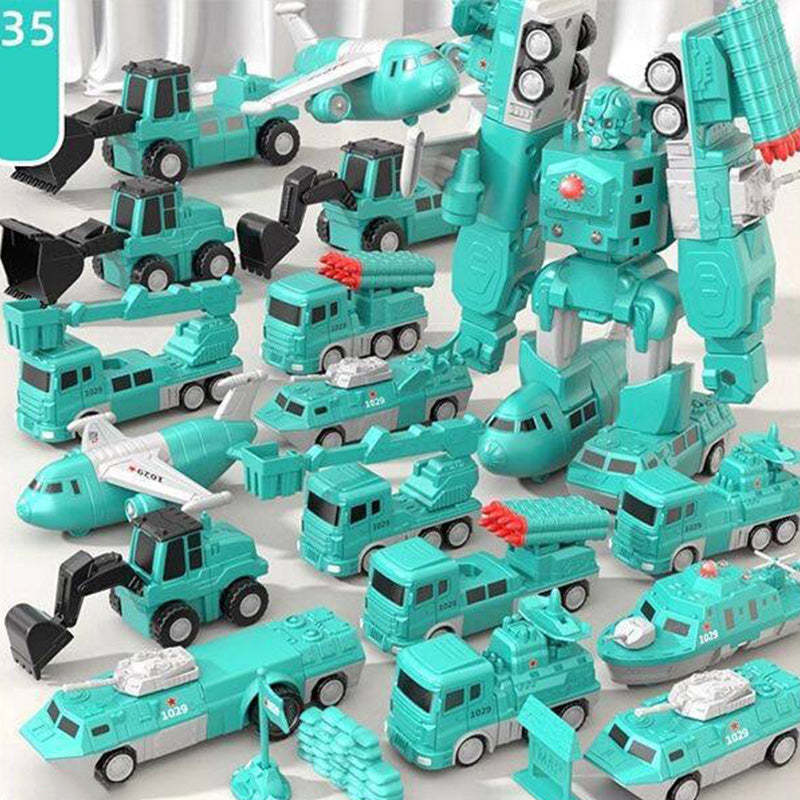 🔥Children's Day Promotion🔥Building Blocks Assembled Deformation Engineering Vehicle Children's Magnetic Toy