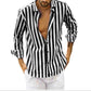 (50%OFF) The Best Gift For Husbands And Fathers-Men's Cotton Linen Striped Button Down Long Sleeve