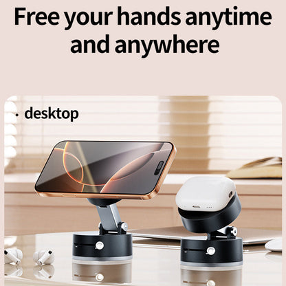 Multifunctional Foldable Vacuum Suction Cup Double-sided Magnetic Mobile Phone Holder