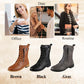 Women's Round Toe Side Zipper Leather Orthopedic Boots