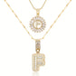 💖2 Pack - Initial Letter Pendant Necklaces